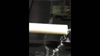 Plastic Machining  Nylon Rod Threading by PlasTex Precision Manufacturing [upl. by Harwell]