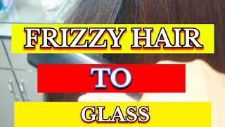 Frizzy hair straightener karne ka tarika  hair straightening at home frizzy hair solution youtube [upl. by Dedrick870]