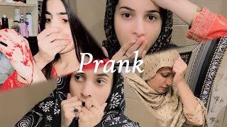 Fake blood prank🤪mama or madiha dhar gai😂 [upl. by Noreg126]