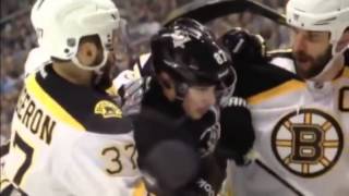 Zdeno Chara hits Crosby in the jaw [upl. by Vasquez979]