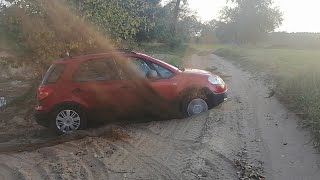 Fiat Sedici 4x4 light offroad water mud sand [upl. by Amick]