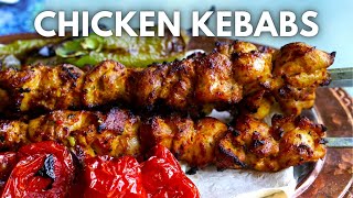 Turkish Chicken Shish Kebab  Succulent Chicken Skewers  ASMR COOKING [upl. by Acinoj357]