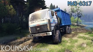 Spintires 2014  МАЗ6317 [upl. by Ahsinam]