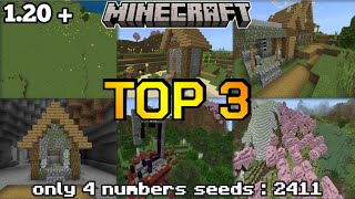 Minecraft Bedrock 120 Top 3 Seeds for Plains Biome [upl. by Airyk]