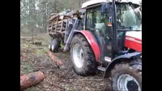 Holztransport bei schwierigen Bedingungen mit Seilwinde [upl. by O'Toole]