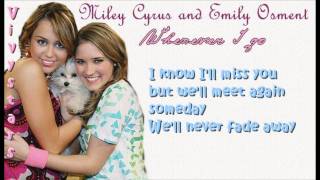 Miley Cyrus amp Emily Osment Wherever I go Lyrics On Screen HD [upl. by Ahaelam]