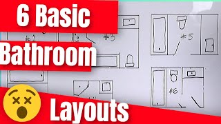 6 Basic Bathroom Layouts  What Works Best amp What Doesnt Make Sense [upl. by Cory]