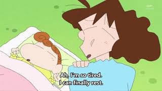 Shin chan english sub  mom cant sleep [upl. by Suirrad180]