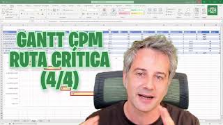 EXCEL DIAGRAMA DE GANTT RUTA CRITICA CPM 1 PRO [upl. by Ahselrac104]