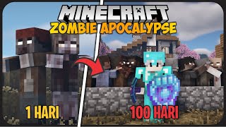 100 Hari di Minecraft Tapi Zombie Apocalypse   Tsunami Zombie Part 1 [upl. by Tudela]