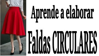 COMO HACER FALDA CIRCULAR SEMICIRCULAR Y FALDA DOBLE CIRCULAR MUY RÁPIDO [upl. by Esnofla274]