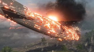 Battlefield 1 cinematic zeppelin crash [upl. by Alsi]