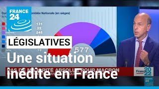 Législatives 2022  une situation inédite sous la Ve République • FRANCE 24 [upl. by Wendelin]