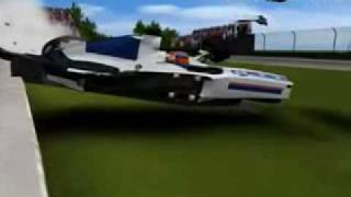 Robert Kubica 3D simulation of Montreal accident 2007 [upl. by Floeter]