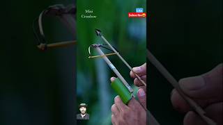 Bamboo creations with Mini bamboo Crossbow bamboo bambooart craft diy artwork slingshot [upl. by Natalia]