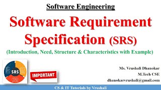 SE 17  Software Requirement Specification SRS  Complete Explanation with Example [upl. by Ahsar]