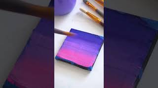 easy acrylic painting idea for beginners  mini canvas painting shorts [upl. by Chuu322]