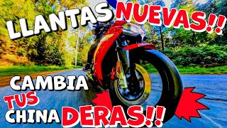 LLANTAS PARA MOTO CAMBIA ESAS CHINADERAS [upl. by Fronnia183]