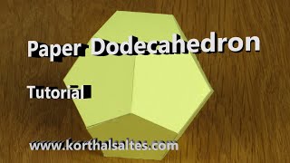 Paper Dodecahedron Tutorial [upl. by Anselme]