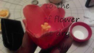 How to make a Fondant Tulip [upl. by Enilrek]