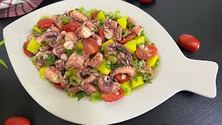 سلاطة القرنيط وسر بنتها 🥰 salade de poulpe [upl. by Inanak]