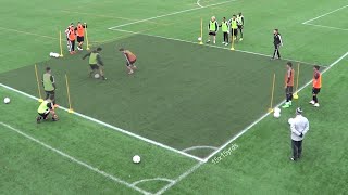 1vs1 Dribbling Soccer Drill  Attacking amp Defending Exercises [upl. by Arman]