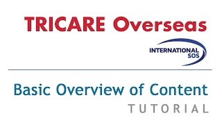 TRICARE OVERSEAS  Basic Overview of Web Content Tutorial [upl. by Taveda]