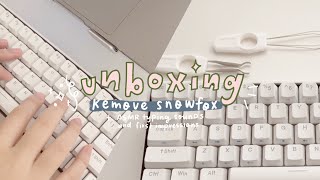 unboxing kemove snowfox dk61 ❀ hot swapping switches rgb lights asmr keyboard typing sounds [upl. by Scoles]