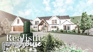 NO LARGE PLOT Big Bloxburg Farmhouse WITH GUEST HOUSE no transform tool [upl. by Ahtael]