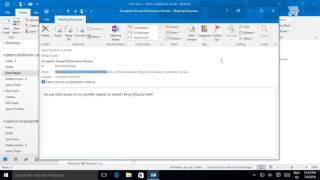 Outlook 2016 Part 1 Meeting Response Options [upl. by Arihsat864]