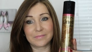 Anti Static Hairspray  LOreal Elnett So Sleek Review [upl. by Leirud]