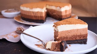 NoBake Triple Chocolate Mousse Cake Recipe [upl. by Ram]