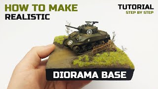 How to make a DIORAMA BASE for a TANK  Tutorial for beginners [upl. by Cattier]