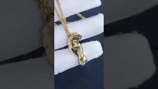 Cartier Panthere de Cartier Solid 18k Yellow Gold Pendant Necklace [upl. by Anniala22]