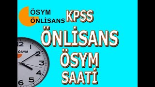 REKLAMSIZ ÖNLİSANS KPSS ÖSYM SAATİ 130 DAKİKA kpss yks tyt ales dgs ösym saati ösymsaati [upl. by Blus928]