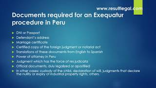 What is an Exequatur procedure in Peru [upl. by Syverson579]