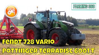 Fendt Demonstrations 2023  Fendt 728 Vario amp Pöttinger Terradisc 6001 T [upl. by Adniram]