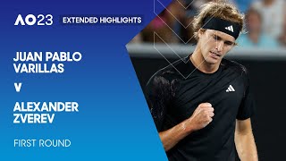 Juan Pablo Varillas v Alexander Zverev Extended Highlights  Australian Open 2023 First Round [upl. by Demetris]