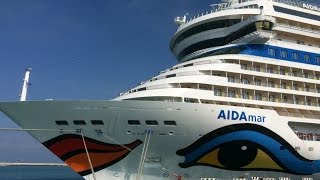 AIDAmar Sailaway Livorno mit Captain Out  Mittelmeer Kreuzfahrt  14042014 [upl. by Alisun]