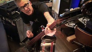 Robert Russell Upright Bass Sound Basics and My Pedal Board Rockabilly Inspired [upl. by Aeslahc]