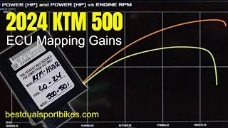 2024 KTM 500 Mapping Gains vs Stock Power  65hp for only 500 [upl. by Crispen435]