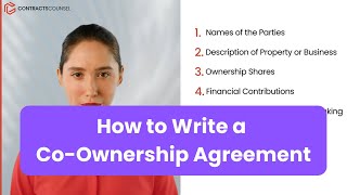 How to Write a CoOwnership Agreement Lawyer Template Available [upl. by Assenat164]