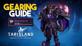 Tarisland  Gearing Guide Gems Emblems Inscribe Stones [upl. by Idac]