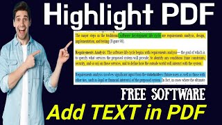 Highlight PDF File In Windows 10 How to Add TEXT Offline In Pc Laptophowtohighlightpdfinlaptop [upl. by Lydell]