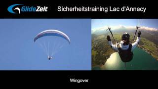 Rollen  Wingover Manövervideo GlideZeit Sicherheitstraining Lac dAnnecy [upl. by Koziel]