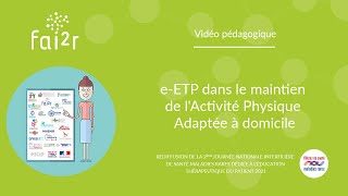 eETP dans le maintien de lActivité Physique Adaptée à domicile  Rediffusion [upl. by Cecilia]