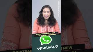 WhatsApp working on new chat mode for Meta AI shortsvideo [upl. by Nonnahc407]