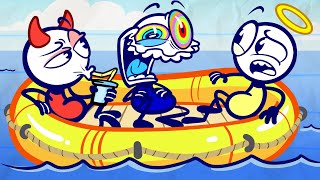 Pencilmate Plays on The Beach  Animated Cartoons Characters  Animated Short Films  Pencilmation [upl. by Paza239]