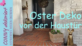 Oster Deko mit Drahteiern und Nestchen  Eingangsbereich gestalten [upl. by Allemat299]