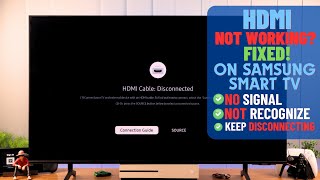 Fix No Signal Error From HDMI Connections Samsung Smart TV [upl. by Lodovico]